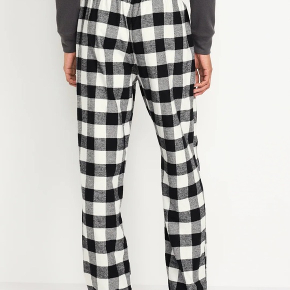 Men’s Black/White Plaid Flannel Pajama Pants - Picture 3 of 3